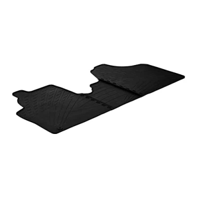 Image de Gledring Set tapis de caoutchouc compatible avec Citroen Jumpy / Peugeot Expert Fiat Scudo 2007 2016 (TK profil 3 pièces + clips montage), Noir