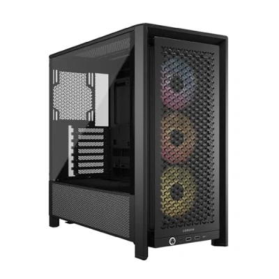 Image de CORSAIR Frame 4000D RS ARGB Boîtier Modulaire ATX de Taille Moyenne Débit d&#039;air Élevé, 3X Ventilateurs Préinstallés, ASUS BTF, MSI Project Zero, Gigabyte Stealth Noir