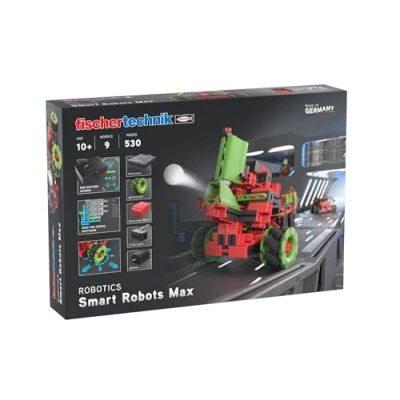 Image de fischertechnik Smart Robots Max 564111 — kit de Construction Robots: programmables et télécommandés, 9 modèles, à partir 10 Ans