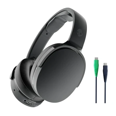 Image de Skullcandy Hesh Evo Casque Supra Auriculaire sans Fil, Autonomie 36 h, Microphone, Compatible iPhone + Android Appareils Bluetooth Noir