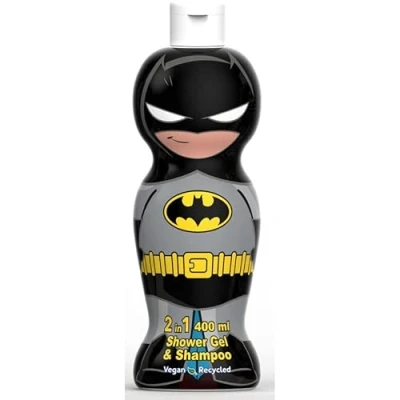 Image de AIR VAL Batman 2 en 1 Gel Douche et Shampooing Formule Délicate, Figure 3D, 400 ml