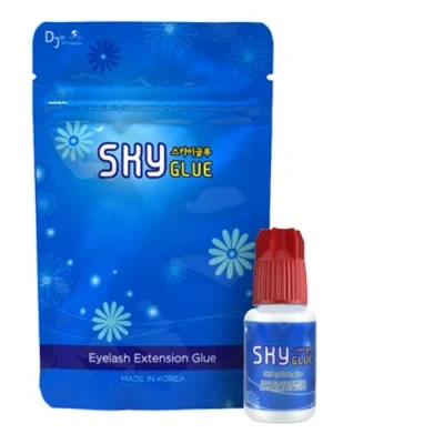 Image de P Beauty Colle Pour extensions de cils Sky Glue Type D 5 ml Tenue ultra forte technique volume et 1:1 Temps séchage 3 secondes Durée vie semaines permanente
