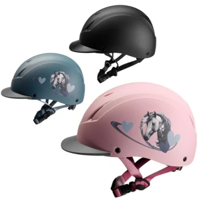 Image de PFIFF 103119 Casque d&#039;équitation ProtectionX pour enfant, taille réglable, avec système de ventilation, noir, 48 52 cm (XS)