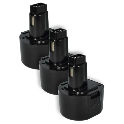 Image de vhbw 3X Batteries Remplacement pour Black &amp; Decker A9242, A9265, A9272, A9274, A9251, FSB96, PS120, PS120A Outil électrique (1500 mAh, NiMH, 9,6 V)