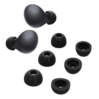Image de kwmobile 6X Embout Compatible avec Samsung Galaxy Buds 2 Embouts de Rechange en Mousse pour Écouteurs 3 Tailles S M L Noir