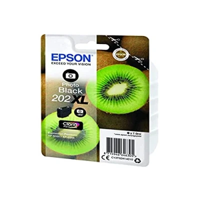 Image de Epson 202XL 7.9ml 800pages Photo noire cartouche d&#039;encre Cartouches (Epson, noire, Expression XP 6000, 6005, 7,9 ml, 800 pages)