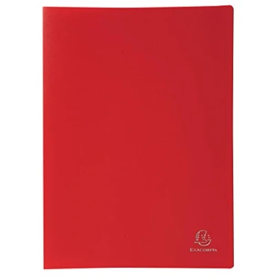 Image de EXACOMPTA Porte vues A4 Polypropylène souple Pochettes grainées opaque 20 Rouge