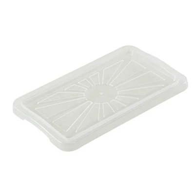 Image de keeeper Boîte de Rangement avec Couvercle et Système Fermeture Coulissante, 59,5 x 39,5 17 cm, 28 l, Cornelia, Bleu Transparent