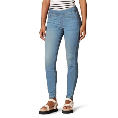 Image de Amazon Essentials Jegging extensible à enfiler (disponible en grande taille) Femme, Délavé Clair, 42 Taille courte