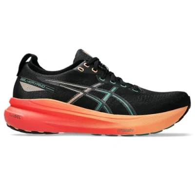 Image de Asics Gelkayano 31 Chaussures de running sur route, Homme, Taille: 41.5, Black/rainy lake Tissu / matière synthétique