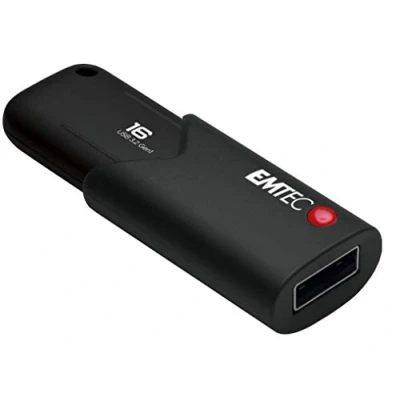 Image de EMTEC Clé USB 3.0 (3.2) Click Secure B120, Mémoire Flash Drive De 16 Go, Stockage Externe, Lecture 100Mb/S, Écriture 20Mb/S, Avec Logiciel D&#039;Encryption AES260, Noire