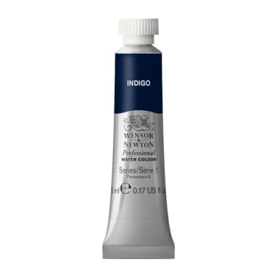 Image de Winsor &amp; Newton Aquarelle Professionnel Peinture Aquarelle, Haute Luminosité, Résistante à la Lumière, Qualité Archive, Tube de 5 ML, Couleur Indigo