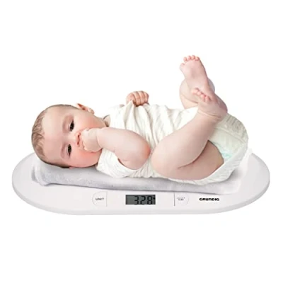 Image de Grundig Pèse Bébés Balance de Precision à 10 Gr Pese Personne Max 20 Kg Bebe Fonction Tarage Electrique Blanc