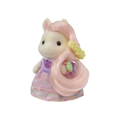 Image de SYLVANIAN Families la Coiffeuse de Fille Poney 5704 Figurines Prêt à Jouer Mini Poupées Multicolore