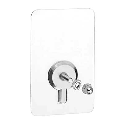 Image de QWORK® 15PCS Vis Adhésives Détachables pour Fixation Murale Sans Percer Tige Filetée 14mm 5 x 8 cm Charge 10 kg