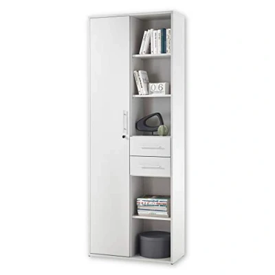 Image de Stella Trading Pronto Étagère à dossiers verrouillable, Gris Clair sur Pied avec Compartiments et tiroirs Ensemble Complet de mobilier Bureau Moderne 80 x 216 35 cm (L/H/P)