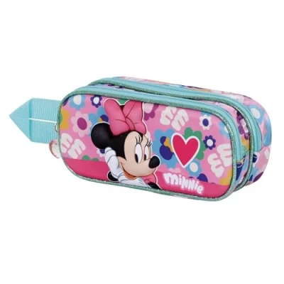 Image de Karactermania Minnie Mouse Heart 3D Double Trousse pour enfants, Taille: One Size, Rosa