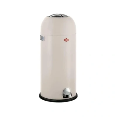 Image de WESCO Kickmaster Maxi Poubelle de couleur sable mat, tôle d&#039;acier revêtue par pulvérisation, amortisseur intégré, volume 40 litres, grande ouverture
