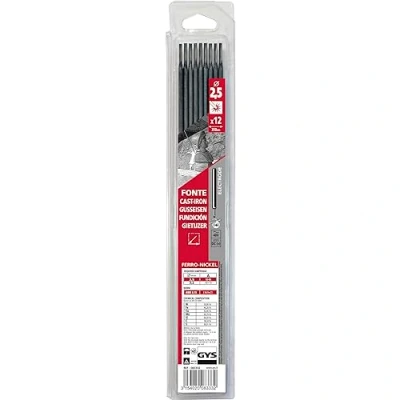 Image de GYS ELECTRODES FONTE Ø2, 5mm destiné à la réparation de différents types fontes Etui 12 baguettes