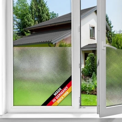 Image de d c fix film fenêtre anti regard électrostatique Laiteux opaque adhésif et décoratif brise vue cache pour vitre, vitrage, douche 67,5 cm x 1,5 m