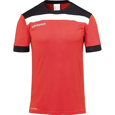 Image de uhlsport Tshirt imprimé pour enfants, Taille: 128, Rot/schwarz/weiß