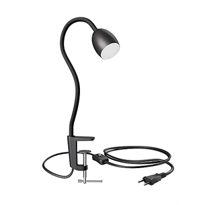 Image de ledscom.de Lampe de serrage GU10 KLUK avec col cygne, noir incl. GU10, blanc, 6,74W 630lm