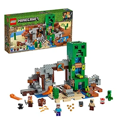 Image de LEGO Minecraft La Mine du Creeper, Jeu Construction Et Aventure 8 Ans Plus, Jouet pour Garçon Fille De 834 Pièces 21155