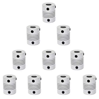 Image de Coupleurs flexibles TUZUK 10PCS coupleur d&#039;arbre NEMA 17 de 5 à 8 mm pour Creality CR 10 S4 S5 Makerbot RepRap Prusa i3 imprimante 3D ou CNC