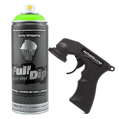 Image de AutoFullCar Full Dip vert fluo vinyle liquide (1 spray + adaptateur de spray) 400 ml unité pulvérisation