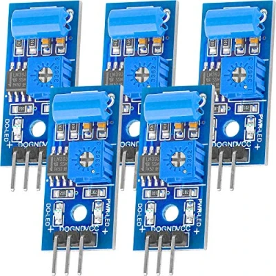Image de AZDelivery 5 x SW420 Interrupteur d&#039;alerte Vibration Module Capteur Compatible avec Arduino et Raspberry Pi y Compris Un eBook