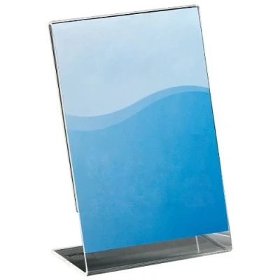 Image de SIGEL Pa100 Lot de 10 Porte Infos Incliné, 11,2 X 7,6 3,7 cm, Acrylique Transparent