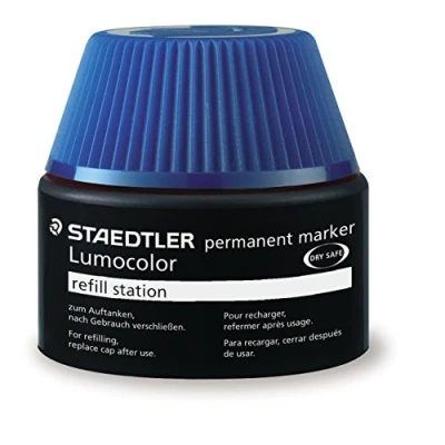 Image de Staedtler 488 50 3 ST Lumocolor Flacon recharge encre permanente 30 ml Bleu
