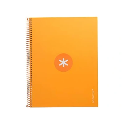 Image de Antartik Cahier à spirale Leiderpapel A4 Micro couverture doublé80h 90 gr horizontal 1 bande 4 perceuses moutarde