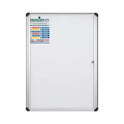 Image de Bi Office Vitrine d&#039;Affichage Interieur Enclore Extra, Tableau Blanc Magnétique Verrouillable, Taille: 723 x 984 mm 9xA4