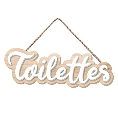 Image de Rétro Plaque de Porte Relief pour Les Toilettes