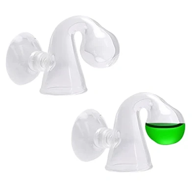 Image de Test de CO2 pour Aquarium, 2Pcs Moniteur Drop Checker en Verre Transparent Réservoir Poissons(avec Ventouse)