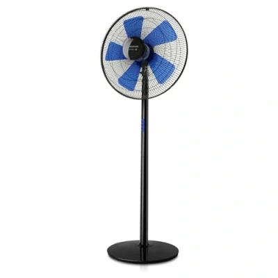 Image de Taurus Boreal 16C Elegance Ventilateur sur pied 40W, hauteur jusqu&#039;à 130cm, 5 lames, diamètre 40cm, 3 vitesses, système d&#039;oscillation et d&#039;inclinaison, poignée de transport, base ronde, silencieux