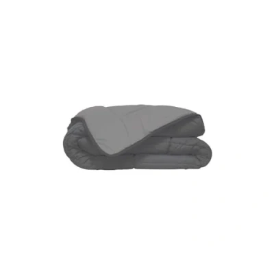 Image de Couette bicolore Polyester Acier/Argent 140 x 200 cm POYET MOTTE Gamme CALGARY