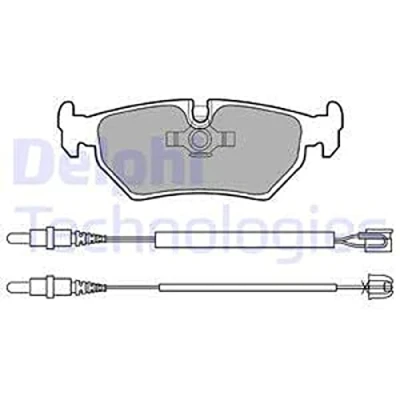 Image de DELPHI LP910 Jeu de plaquettes frein contact signal d&#039;usure inclus avec tôle anti bruit accessoires PEUGEOT: 806, CITROËN: Evasion