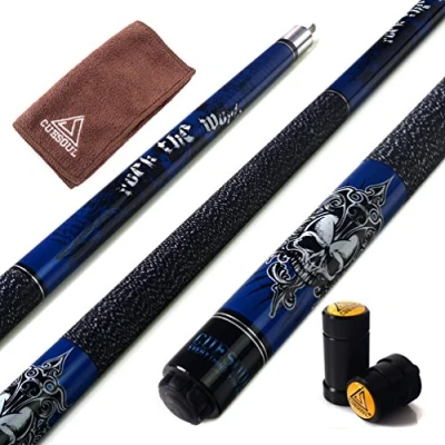Image de CUESOUL Rockin Series 57 &quot;21 oz Maple Pool Cue b?Ton Set avec Joint Protector Protector/Arbre et Serviette (G405)