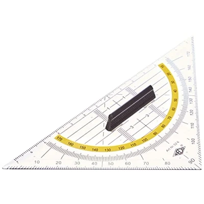 Image de Wedo 52 6 45 triangle Plastique Transparent triangles (45 triangle, Plastique, Transparent, 16 cm
