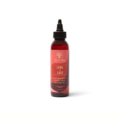 Image de As I Am Huile de croissance capillaire &quot;Long&amp;Luxe&quot; 120 ml Augmente l&#039;hydratation des cheveux et rajeunit le cuir chevelu. MÉTHODE BOUCLÉE APPROPRIÉE