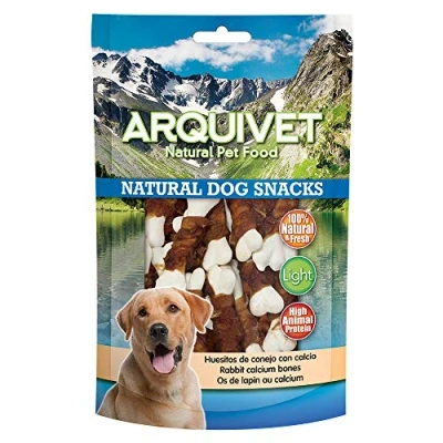 Image de Arquivet Bonbons de Lapin avec Calcium 100 g Snacks naturels pour Chiens friandises, friandises et récompenses Canines Aliment complémentaire
