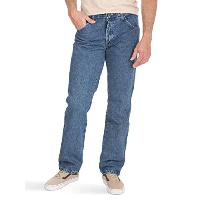 Image de Wrangler Authentics Jean Homme Coupe Classique, Délavé foncé, 36W x 31L