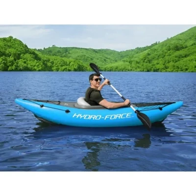 Image de Bestway kayak gonflable Hydro Force 1 personne, canoë gonflable, siège de bateau à rames,