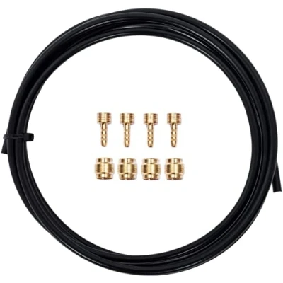 Image de YBEKI Kit de Tuyau Frein vélo et d&#039;insertion Connexion en Laiton, à Disque hydraulique 2500mm pour Shimano BH59 BH90 Avid Sram Magura (Noir Sram)