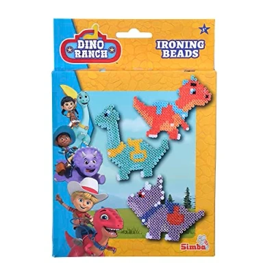 Image de Simba Dino Ranch Lot de 2 000 Perles à Repasser 1 Plaque emboîter modèles partir 6 Ans, 109312607, Multicolore, Small