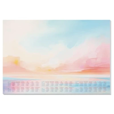 Image de SIGEL HO313 Sous main en papier, calendriers sur 3 ans et semainier, design magic sunset, A2 (59.5 x 41 cm), bleu/rose/orange/jaune, 30 feuilles