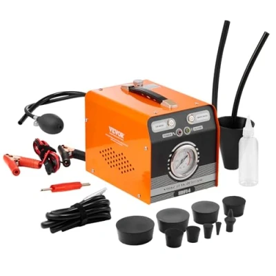 Image de VEVOR Détecteur de Fuite Carburant 8 L/Min, Machine à Fumée Automobile EVAP 2 Modes Air et Fumée, DC 12 V, avec Pompe Intégré Manomètre, Testeur Tuyau Échappement Voiture
