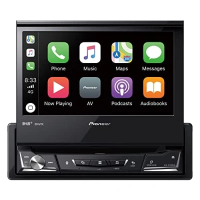 Image de Pioneer AVH Z7200DAB Autoradio Multimédia, format 1 DIN, Ecran tactile motorisé 7&quot;, Lecteur DVD, radios FM/DAB+, USB, Entrée caméra de recul, CarPlay &amp; Android Auto officiels